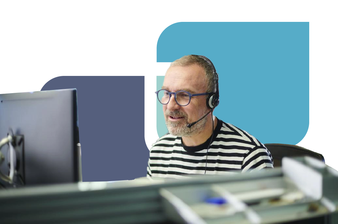 Charity worker providing caseworker support